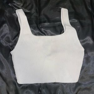 Aritzia Square-Neck Ribbed Tank Top